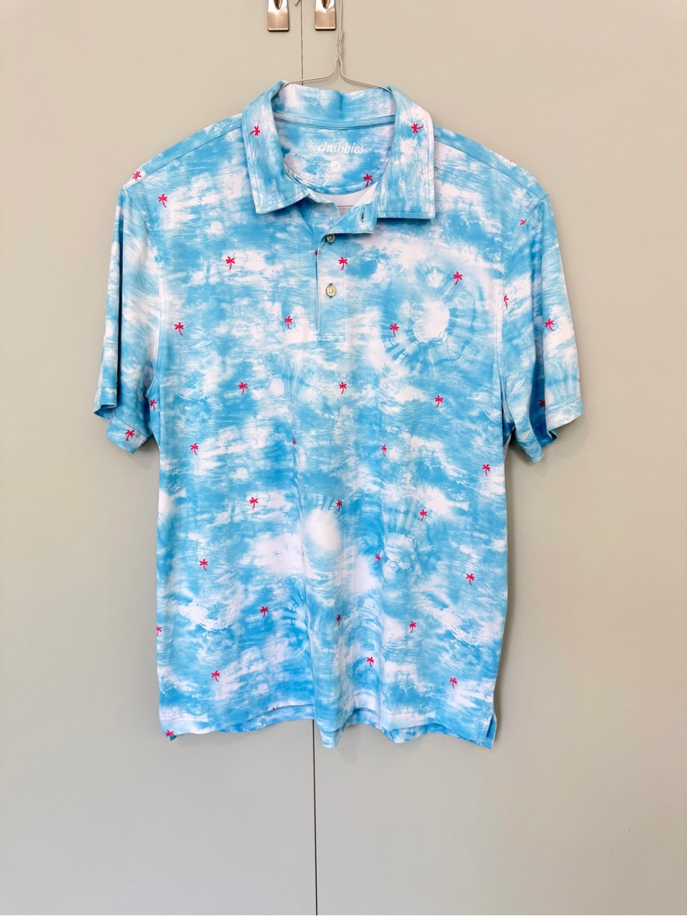 CHUBBIES Men's The Palma Performance Polo Shirt Tie Dye